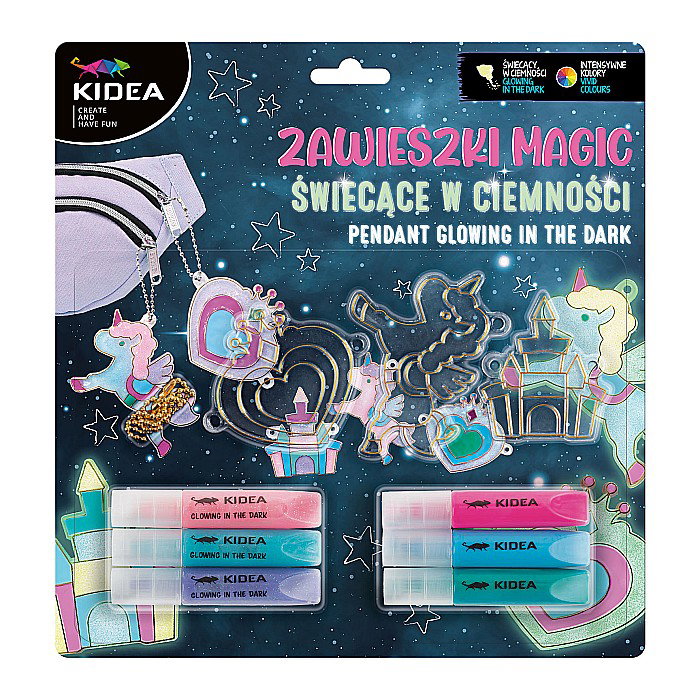 DE SET CREATIV 3 PANDANTIVE CU GEL CARE STRALUCESTE LA INTUNERIC + 3 SABLOANE KIDEA ZZMSCKA [1]