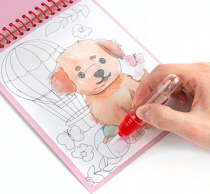 DE CARTE DE COLORAT CU MARKER MAGIC PENTRU DESEN IN APA CAINI KIDEA MWKWLKA [5]