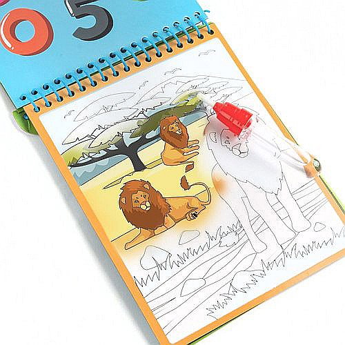 DE CARTE DE COLORAT CU MARKER MAGIC PENTRU DESEN IN APA SAFARI KIDEA MWKWMKA [3]