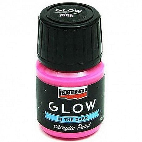 CA CULORI ACRILICE FOSFORESCENTE ROZ 30ML PENTART 16482 [1]