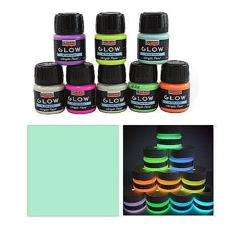 CA CULORI ACRILICE FOSFORESCENTE VERDE DESCHIS 30ML PENTART 16487 [3]