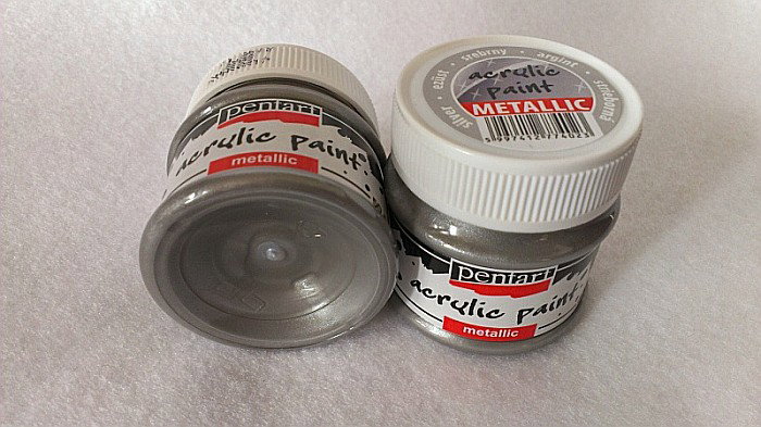 Vopsea Acrilică Metalizată Pentart Silver 50ml [2]