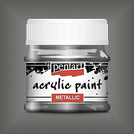 Vopsea Acrilică Metalizată Pentart Grafit 60ml | ipb.ro [2]