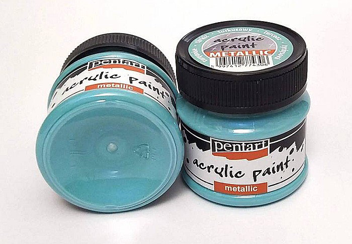 CA VOPSEA ACRILICA METALIZATA PENTART 50ML CRAZY TURCOAZ 9806 [1]