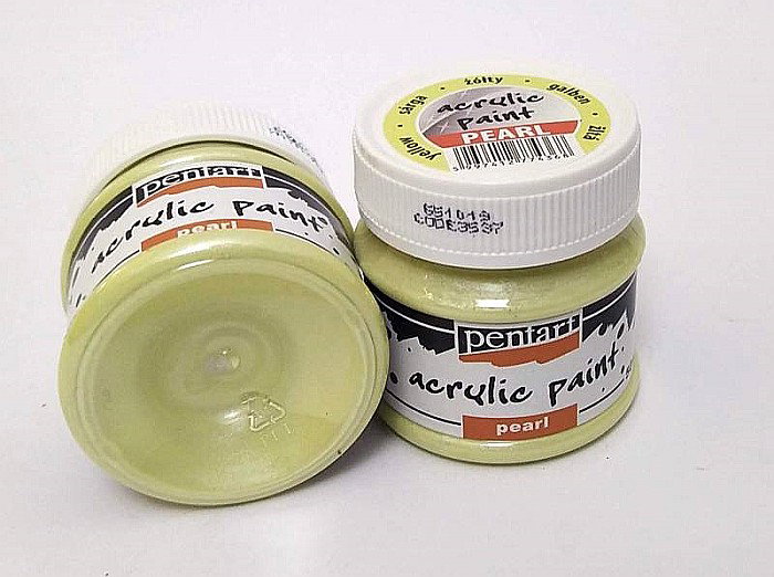CA VOPSEA ACRILICA PENTART 50ML PEARL GALBEN 74368 [1]