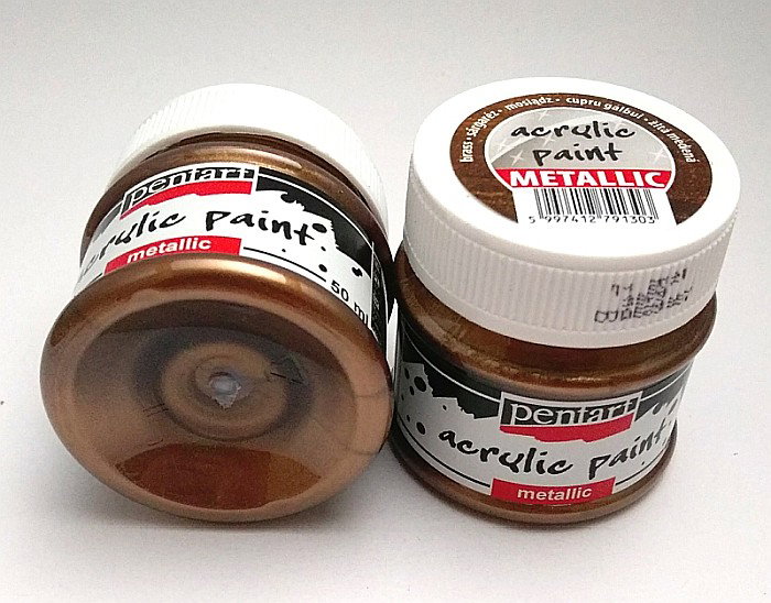 CA VOPSEA ACRILICA METALIZATA PENTART 50ML CUPRU GALBUI 29357 [2]