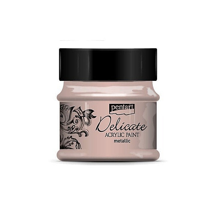 CA CULORI ACRILICE METALIZATE PENTART DELICATE 50ML ROSE-GOLD 29389 [1]