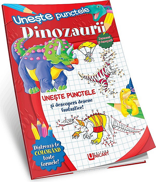 UP CARTE COLORAT A4 UNESTE PUNCTELE DINOZAURI [1]