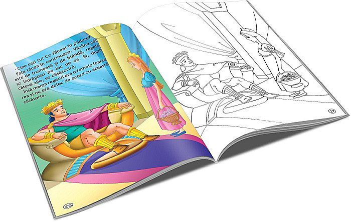 UP CARTE COLORAT SI POVESTE A4  POVESTEA CELOR SASE LEBEDE [2]