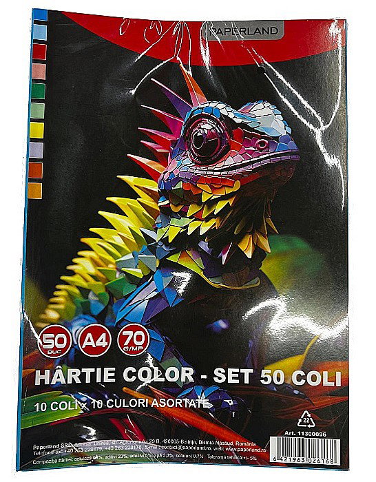 PA HARTIE COLOR A4 10 CULORI 50/SET 11300096 [1]