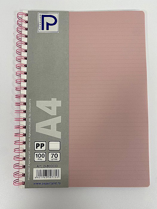 CAIET A4 100F 70g LINII COPERTA PLASTIC SPIRA 24800033 [1]
