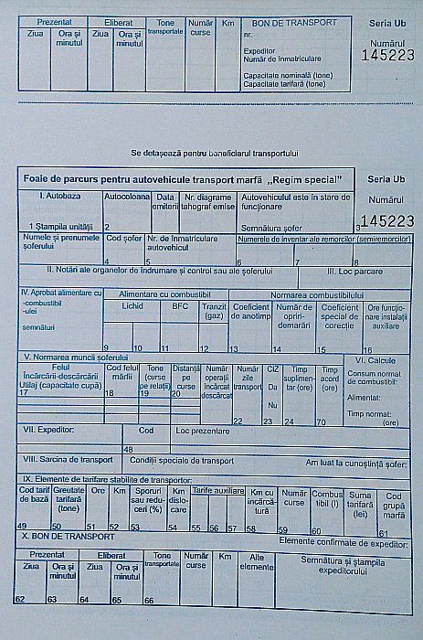 FOI PARCURS A4, TRANSPORT MARFA, INSERIATE ALBASTRE [2]