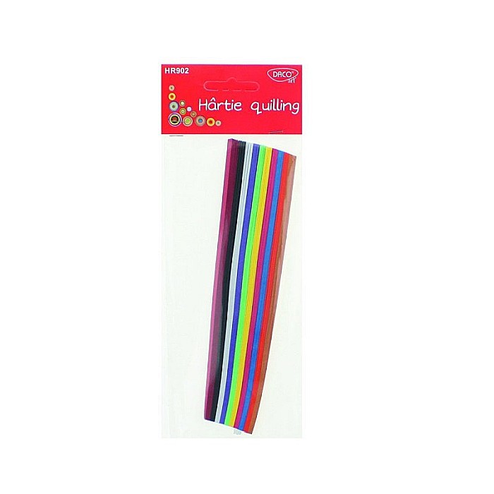 ADA HARTIE QUILLING 300 FASII, 10 CULORI DACO HR902 [1]