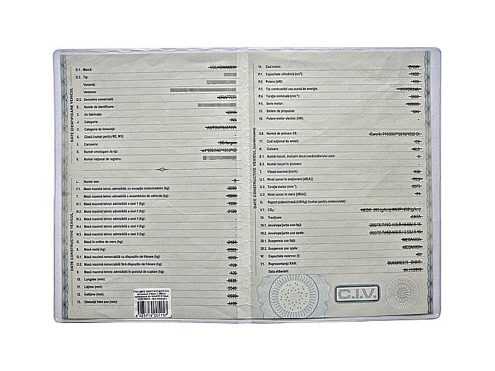 PAG COPERTA ACT IDENTITATE AUTO 216*310MM [2]