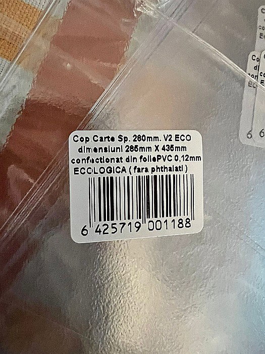 Copertă plastic transparentă pentru carte – înălțime 28 cm [2]