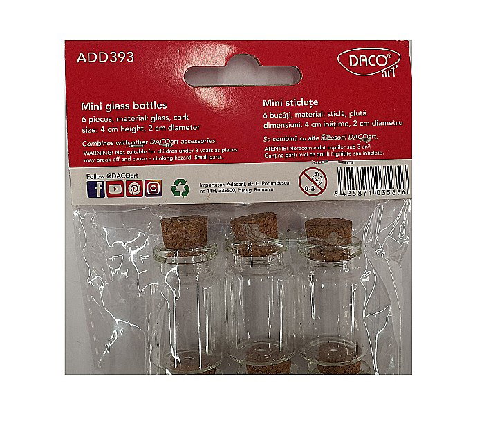 ADA STICLA CU DOP DE PLUTA DACO 4CM 6/SET AD393 [2]
