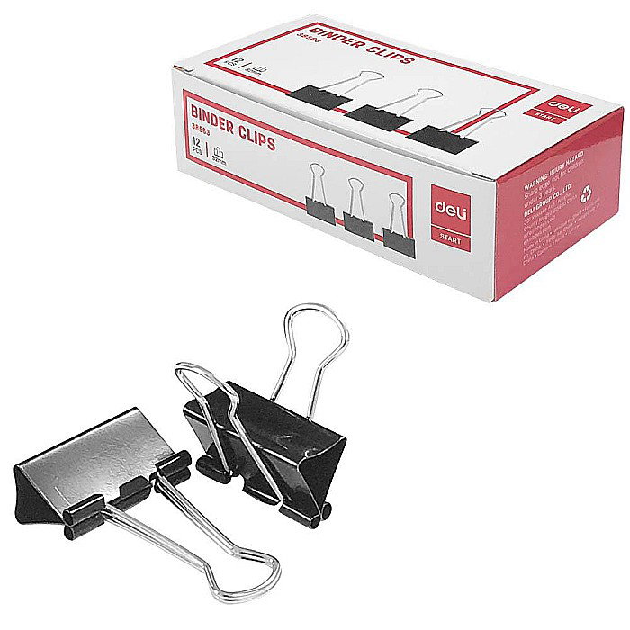 LEC CLIPS HARTIE DELI 32MM 12 BUC /CUTIE DLE38563 [1]