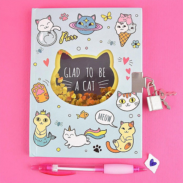 JURNAL CU LACAT SI PIX 13.5*18CM GLAD TO BE A CAT 11919 [2]