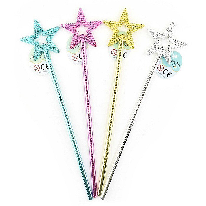 ROB BAGHETA MAGICA PARTY 34CM GLITTER FORMA STEA CULORI ASORTATE 31065 [1]