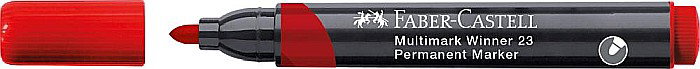 LEC MARKER PERMANENT FABER-CASTELL ROSU VARF ROTUNND FC453323 [1]