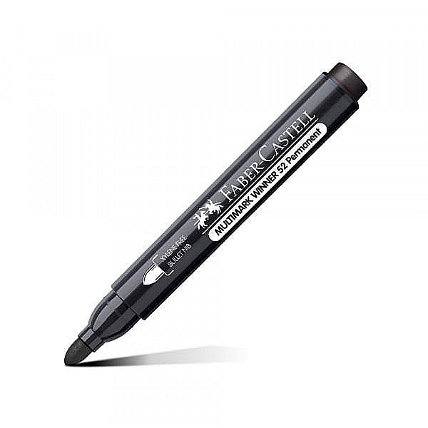 LEC MARKER PERMANENT FABER-CASTELL NEGRU VARF ROTUNND FC453397 [1]