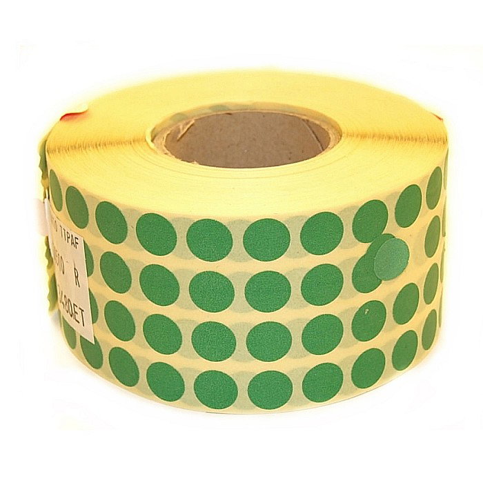 ROM ROLA PRET BULINE MICI 10*10 MM, 13480 ETICHETE/ ROLA COLOR [3]