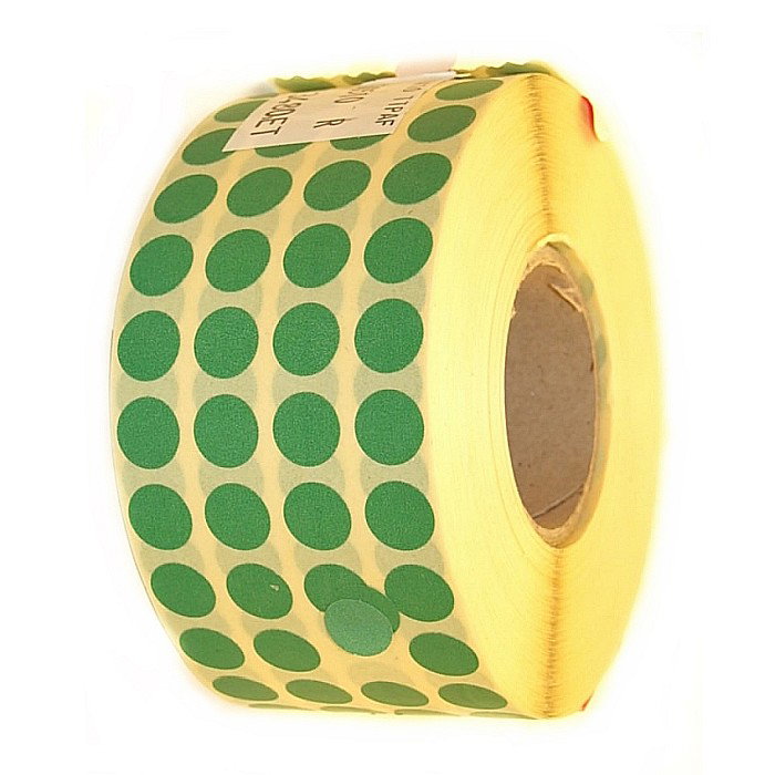 ROM ROLA PRET BULINE MICI 10*10 MM, 13480 ETICHETE/ ROLA COLOR [4]