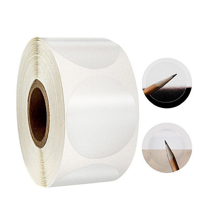 ROM Etichete sigilare transparente adeziv permanent, 30*30 mm, 4600 etichete/ rola 410911 [1]
