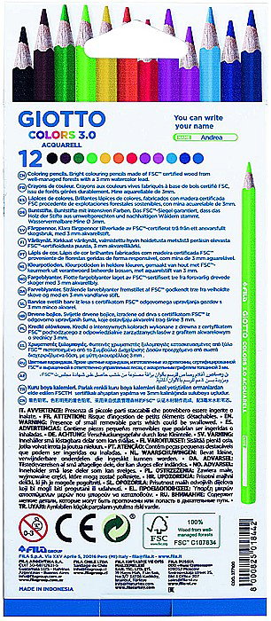 FIL CREIOANE COLORATE GIOTTO AQUARELL 12/SET 277100 [2]