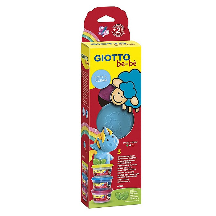PLASTILINA MODELAJ GIOTTO BEBE GLITTER 3/SET 479700 [1]