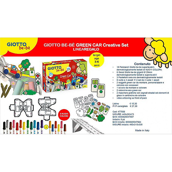 SET CREATIV GIOTTO BEBE GREEN CAR JOACA SI DESEN 477500 [3]