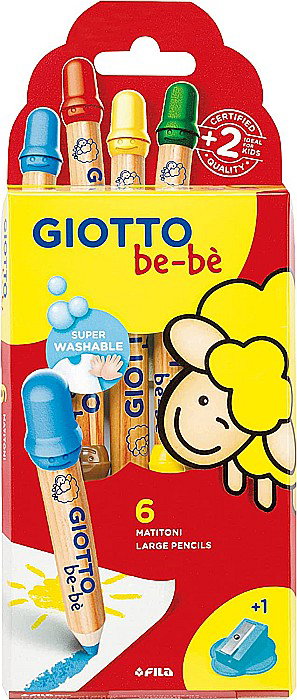 CREIOANE COLORATE GIOTTO BEBE CU ASCUTITOARE 6/SET 477600 [1]