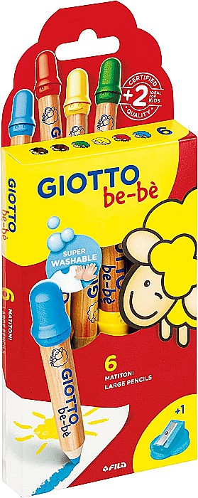 CREIOANE COLORATE GIOTTO BEBE CU ASCUTITOARE 6/SET 477600 [2]
