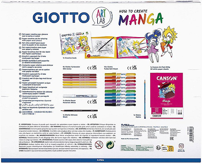 KIT CREATIV GIOTTO ART LAB 50 PIESE HOW TO CREATE MANGA ART LAB 582300 [3]