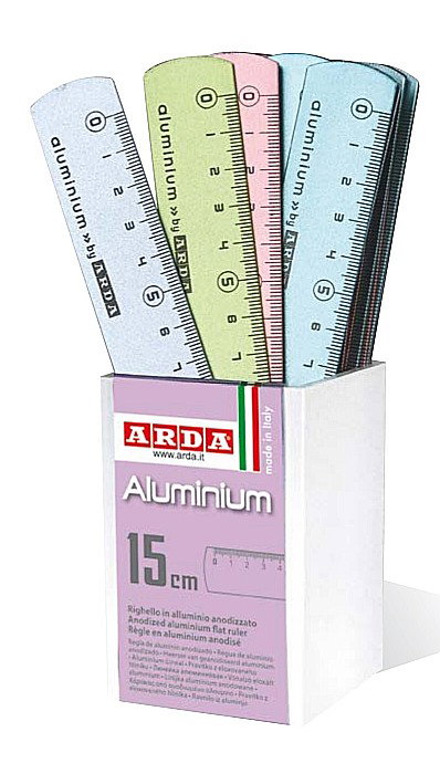 Riglă 15 cm Aluminiu Arda Diverse Culori 17815COLBAR [1]