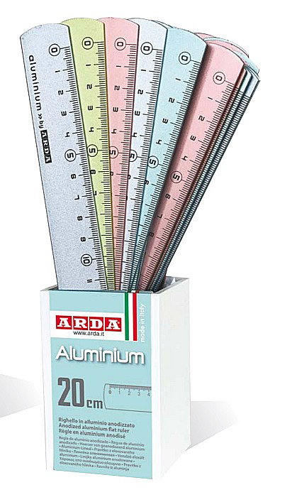 Riglă 20 cm Aluminiu Arda Diverse Culori 17820COLBAR [1]