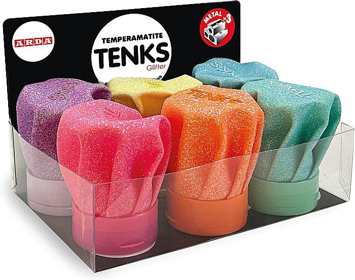 ARD ASCUTITOARE TRIPLA CU CONTAINER TEXTIL GLITTER TENKS DIVERSE CULORI TEK02SC [1]