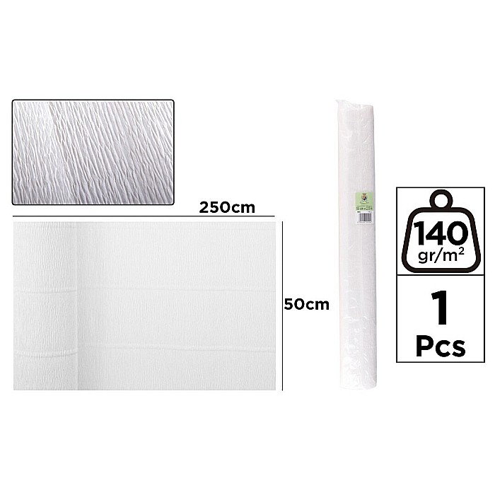 HARTIE CREPONATA FLORISTICA IPB 50*250CM 140GR ALBA PF900 [1]