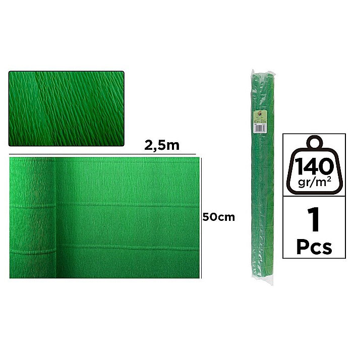 HARTIE CREPONATA FLORISTICA IPB 50*250CM 140GR VERDE PF963 [1]