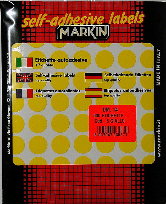 ETICHETE BULINE 630/SET 14MM GALBEN 2724 [1]