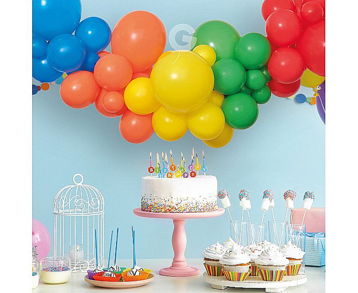 GOD GHIRLANDA DIN BALOANE GEMAR DIY Rainbow, 2m, 65/set 031300 [2]