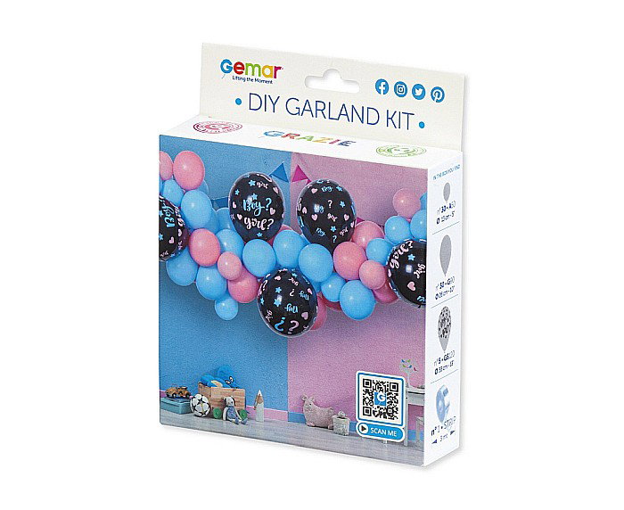 GOD GHIRLANDA DIN BALOANE GEMAR DIY He or She, 2m, 65/set 031362 [4]