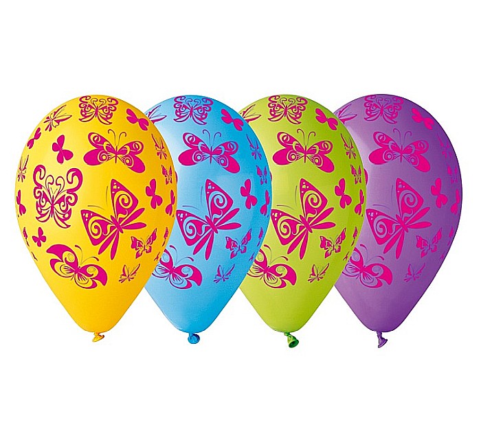 GOD BALOANE Premium Balloons, 30cm, Butterflies 5/set GS110/P174 [1]