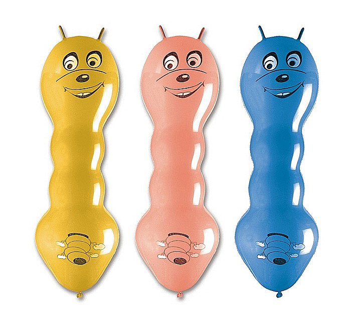 GOD BALOANE Premium Balloons, Earthworm with horns, 75cm 3/set GB/PG03 [1]