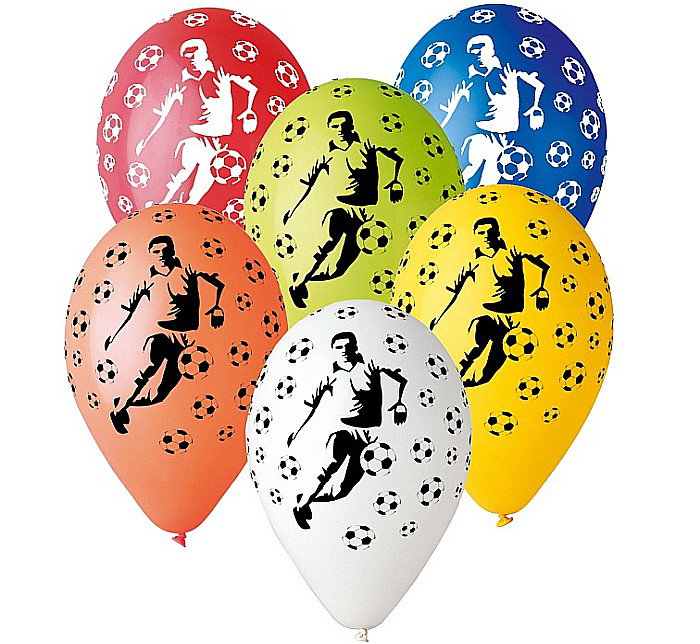 GOD BALOANE Premium Balloons "Soccer Players", 30cm, mix 5/set GS110/P152 [1]