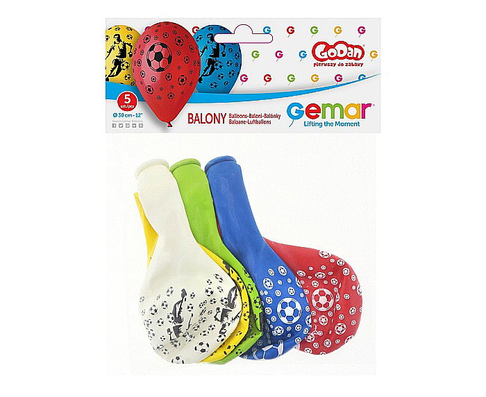 GOD BALOANE Premium Balloons "Soccer Players", 30cm, mix 5/set GS110/P152 [2]