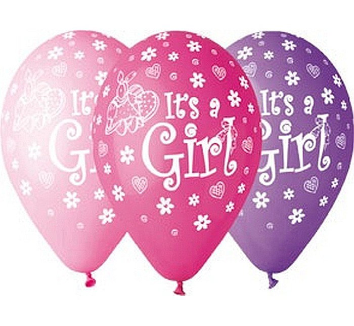 GOD BALOANE LATEX GEMAR ITS A GIRL 30CM 5/SET GS110/P091 [1]