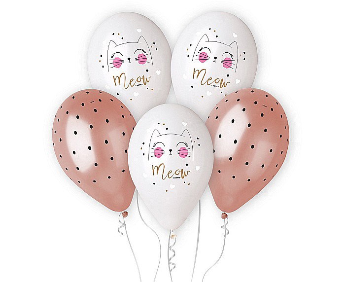 GOD BALOANE Premium helium ballons, CAT, 33cm, 5/set GMS120/KOT [1]