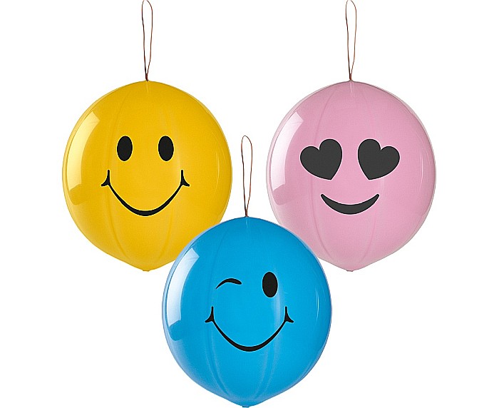 GOD BALOANE Premium punch balloons Smilies, with rubber, 46cm, 3/set GB/PG47 [1]