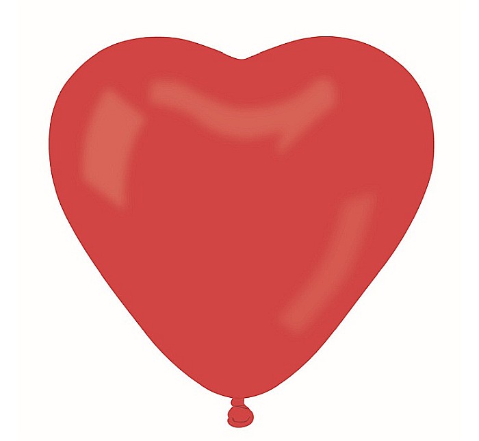 GOD BALOANE CR pastel, Heart without overprint, 25cm, red 50/set CR/45/50 [1]
